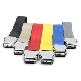 Flybuckle Airplane Fashion Belt #1 Favorite Unique Seat Belt Buckle Design - Cement Gray. Large Size.