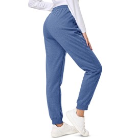 TACVASEN Women's Sherpa Lined Sweatpants Warm Winter Fleece Jogger Thick Thermal Active Pants Athletic Outdoor Ski with Pockets GBlueG 2XL