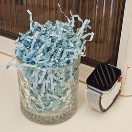 GoooodGift - 3 oz - Baby Blue - Crinkle Cut Paper Shred Filler for Gift Wrapping, Gift Box Stuffing Birthdays, Basket Filling Mother's Day Christmas