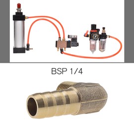 Create idea 2Pcs 1/4inch/6mm Barb Brass Hose Fitting 90 Degree Elbow Fuel Hose Joiner Pipe Connector Adapter Male Thread BSP 1/4 Inch for Air Water Fuel Oil