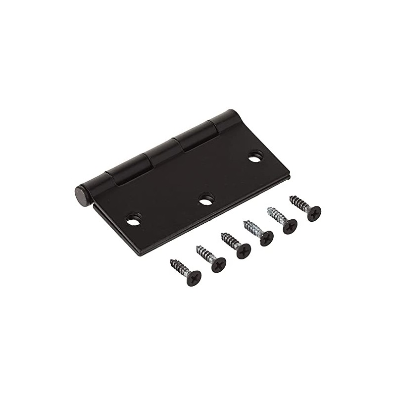 Bisagras Para Puertas de Madera 3x3 Pulgadas Negro Mate Bisagra
