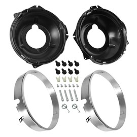 telfair Headlight Retaining Ring & Mounting Bucket Kit Compatible with 1967-1970 Camaro, 1968-1972 Nova, 1970 Monte Carlo -28pcs Complete Headlamp Assembly Hardware Set