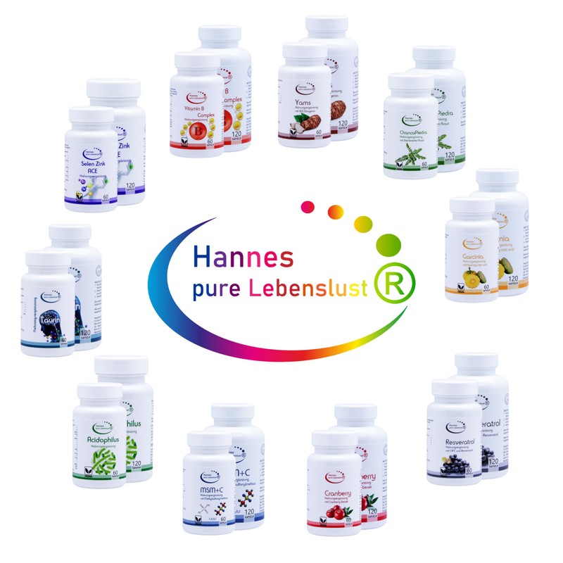 Hannes Pure Lebenslust Yams 120 Capsules, 4 Months Supply, Free