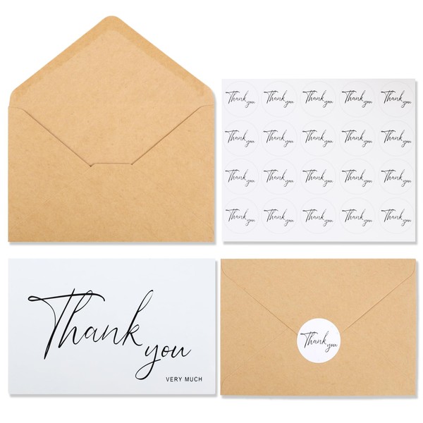 Joyberg Joyberg Thank You Cards With Envelopes 34 pack, 4x6