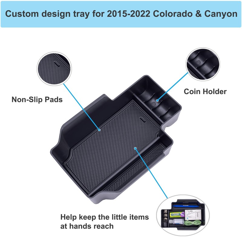 PIMCAR Center Console Organizer Compatible with Chevy Colorado/GMC Canyon 2015-2021