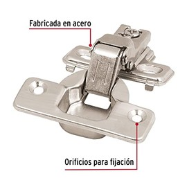 Hermex BIDI-FF, Bisagras bidimensional, brazo corto, bolsa 2 piezas