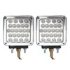 Partsam Double Face Square LED Fender Pedestal Lights Amber/Red 52