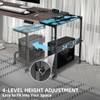 Adjustable Computer Tower Stand Large with Guardrail, 2 Tier Gaming