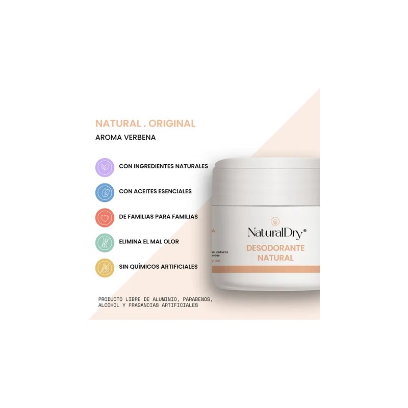 Desodorantes Naturales en Crema NaturalDry Verbena (Pack de 4) –