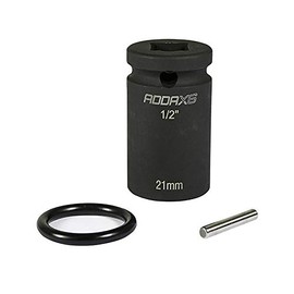 TIMCO X6 Scaffolders Short Impact Socket 21 x 52 mm - Pack 1