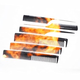 Carbon Comb Stylish 4-Pack Set by Cricket for Unisex - 4 Pc Set comb 1Pc each - All Purpose Cutting - C20, Multi Purpose - C25, Power - C30, Fine Toot
