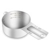 BERYLER 1PCS 1/3Cup (80ml, 2.6oz) Single Measuring Cup, Etched Inner
