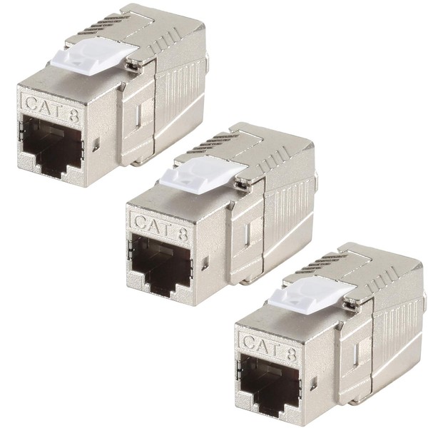 1aTTack.de 3 x CAT 8-1 x Keystone RJ45 Tool-Free CAT8
