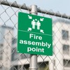 1 PCS Fire Assembly Point Sign Outdoor Aluminum Plate Signs