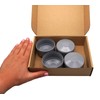SKIR'CO (4 pcs) Fence Post Caps, Round 60 mm Grey