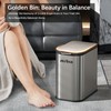 Stainless Steel Dog Proof Bathroom Trash Can with Press Top