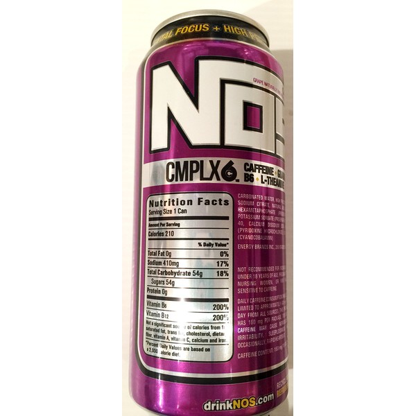 NOS High Performance Energy Drink - Grape - 16fl oz (Pack of 16)