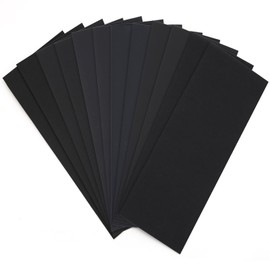 PROUSKY 12 Pieces Wet and Dry Sandpaper, Assortment 600 800 1000 1200 1500 2000 High Grit Sandpaper, 22.86x9.14cm Fine Abrasive Paper Assortment, Ideal for Automotive Car Furniture Polishing