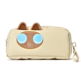 Hongdian Large Capacity Pencil Case Tan Color, 3D Cat Pen Bags Pencil Pouch Organizer for Office College School Stationery