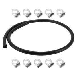 HOPESPANNER 5/8" Fuel Line Kit 5.01ft Vacuum Hose Automotive Fuel Hose with Clamps 1 Set
