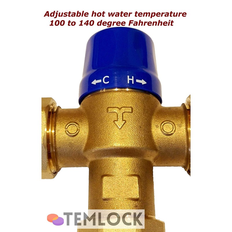 Thermostatic Mixing Valve For Point-Of-Source 3/4” - 100-140°F Water Temperature