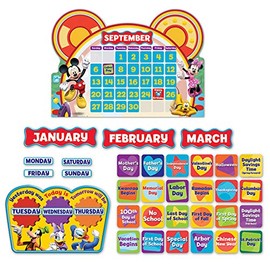 Eureka Mickey Mouse Classroom Calendar Teacher Supplies, 0.1'' x 18'' x 28'', 110pc