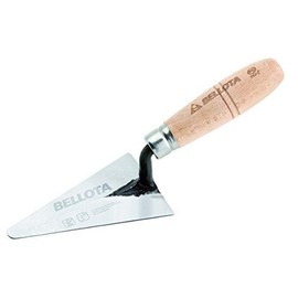 Rounded tip triangular forged pointing trowel with beech wood handle 125 x 75 mm