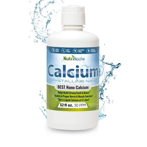 NutriNoche Liquid Calcium Supplement - 30 PPM of Nano Sized Calcium Particles Absorbed at a Cellular Level - Colloidal Minerals - Trace Minerals