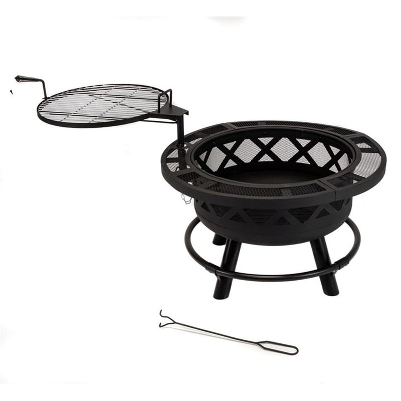 Outdoor Leisure Products 5511 32" Black Roundup Fire Pit with
