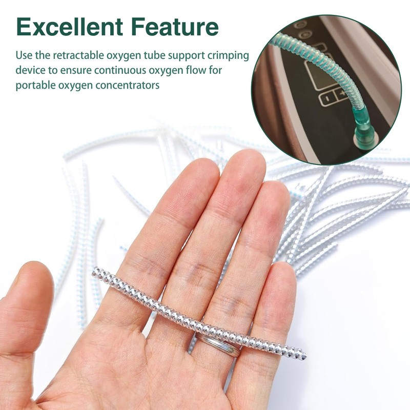 BuyUp 12 Pack Oxygen Tubing Support Crimp Straightener for Portable
