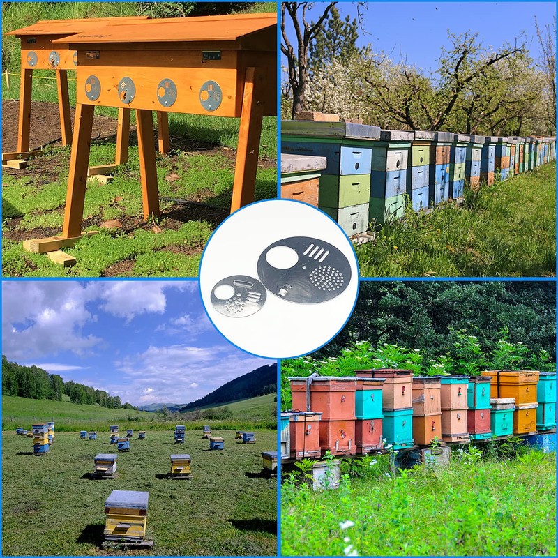 12Pcs 2 Sizes Stainless Steel Beehive Entrance Gate Beehive Entrance