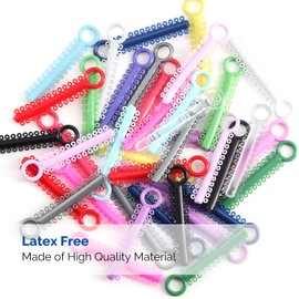 JMU Orthodontic Ligature Ties, 1040 PCS Orthodontic O-rings Braces Rubber Bands, Multi-color