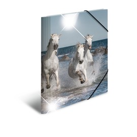 Herma Animals Series 19321 Plastic Portfolio File with Elastic Corner Fastener and Inner Print, High-Gloss, Set of 10