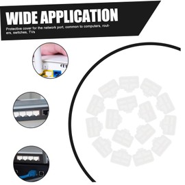 CIYODO 50pcs Ethernet Port Dust Replacement Caps for Router and Protective Covers for Computer Tv and Devices Easy Install