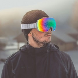 DUDUKING Ski Goggles Women Men Sphere Snowboard Goggles for Adults Teenagers Anti Fog Double Lens UV 400 Protection Ski Goggles Helmet Compatible for Skiing Motorcycle Cycling Skating