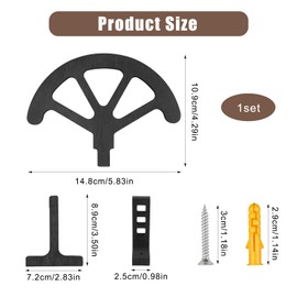 Adjustable Cowboy Hat Rack Holder, Wooden Cowboy Hat Hanger Wall Mount Stand Can Keep Original Shape 4-Speed Adjustable Western Hat Display for Storage Closet Bedroom Living Room Unique Gifts