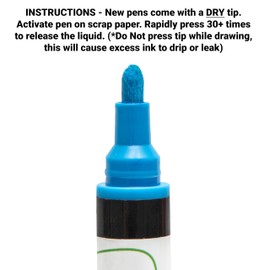 RAINBOW CHALK MARKERS LTD Glass Pen - 5mm Blue For Writing on WINDOWS