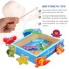 NUOBESTY Wooden Magnetic Fishing Rods Toy Fishing Wooden Magnetic Toys