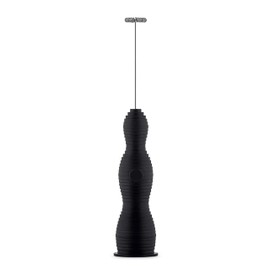 Alessi Pulcina MDL11 B - Design Milk Frother Beater, in Thermoplastic Resin, Steel Whisk and Rechargeable Battery, Black