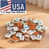 Sierra and Red Mahjong Acrylic Mahjong Tiles 4-layer Engraved American