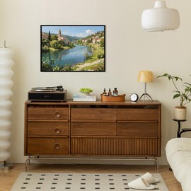 Jigsaw Puzzles for Adults 1000 Pieces, Adult and Family Game, Ancient Town By The River European Scenery Puzzle -Ancient Town by The River C0837