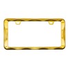 Creathome 3D Curly Wave Pattern Gold License Plate Frame from