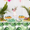 Hawaiian Table Cloth with Napkins, Tropical Palm Leaves Waterproof Tablecloths