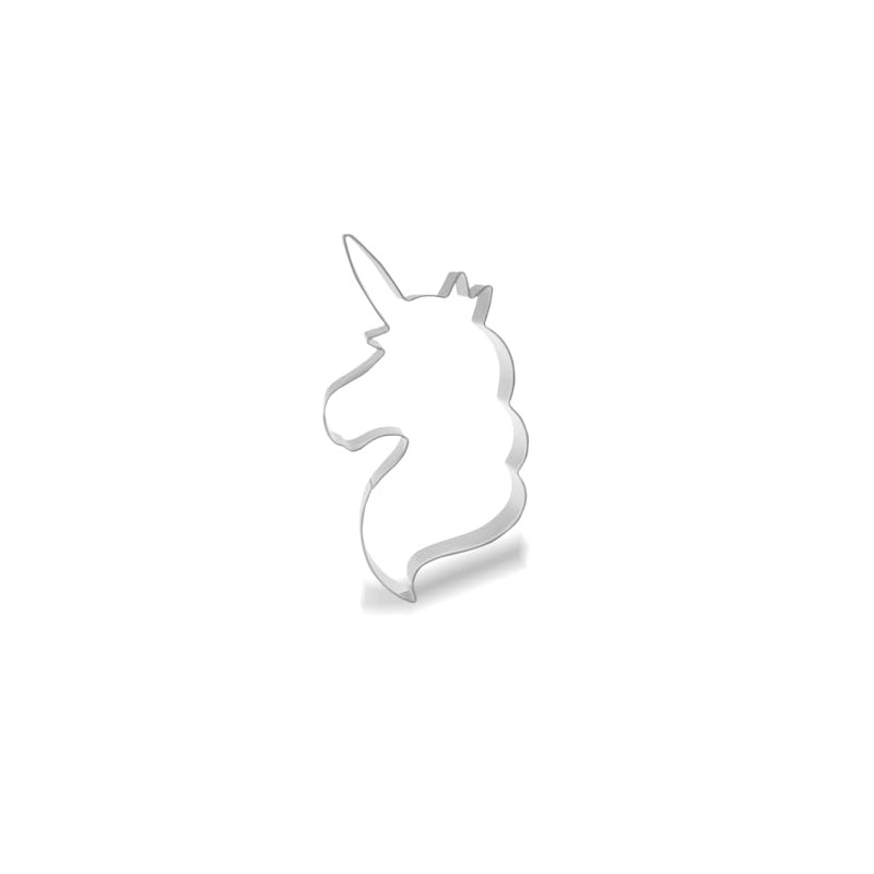 Keewah Unicorn Head Cookie Cutter, 4.5 x 3 inch, Stainless