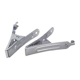 GTSE 25 Pack of Electrical Crocodile Clips - 50 Amp Non-Insulated - 95mm Clip - Mild Steel with Zinc Plating