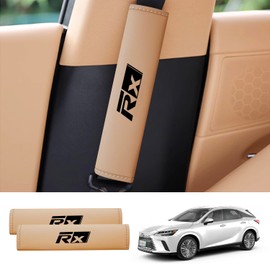 Treesiche Nappa Leather Seat Belt Shoulder Pad,Seat Belt Cover for Lexus RX 350 350h 500(2 Packs)