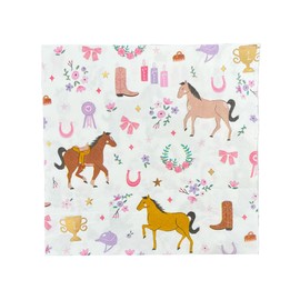Pony Tales Large Napkins - Cowgirl Napkins - Disposable Napkins - Pack of 16 - Cowgirl Print Napkins - Cowgirl Theme - Cowgirl Birthday - Birthday Party