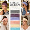 6 Pcs Striped Headbands for Women, Wide Non Slip Cloth