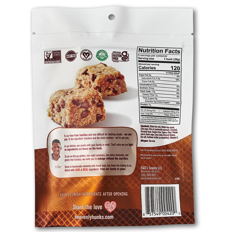Heavenly Hunks Oatmeal Chocolate Chip - 6oz (6 Pack)