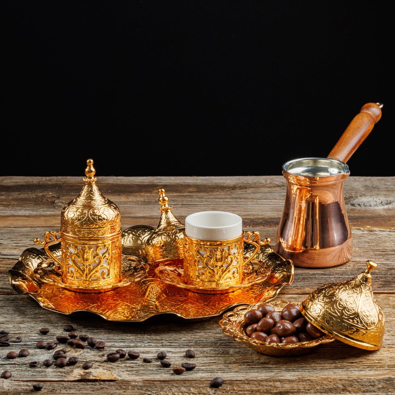 DEMMEX Turkish Greek Arabic Coffee Making and Serving Full Set